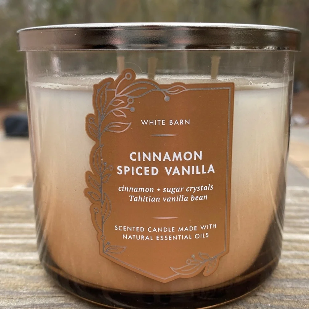 Bath & Body Works Cinnamon Spiced Vanilla 3 Wick Candle